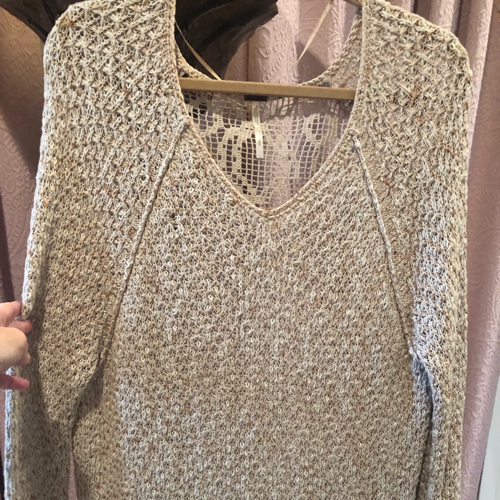 Free people lace back sweater